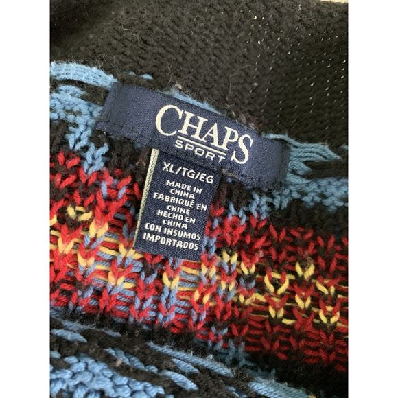 Chaps Ralph Lauren Western Southwestern Cotton Blend Rolled Neck Sweater XL - Picture 6 of 6